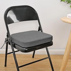 Memory Foam Chair Cushions for Folding Chairs Pack, Thickened 2″ 4 Dark Grey