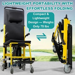 irtme Electric Stair Climbing Wheelchair-300W, Foldable, 75 lbs, 220 lb Cap.