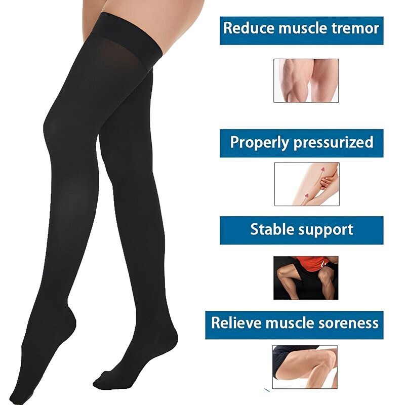 Anti Embolism Compression Stockings 15-20 mmHg Thigh High Ted Hose Socks Unisex