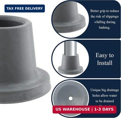 1-1/8 Inch Replacement Feet for Shower Chair Bath Seat, 4 Pack Rubber Tips Non-S