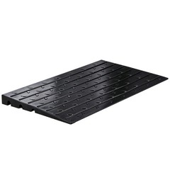 No-Install Rubber Threshold Ramp for Doorways & Garage Entrances Indoor Outdoor