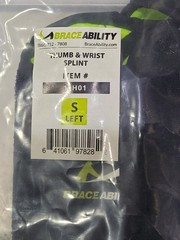 BraceAbility Wrist Thumb Spica Splint Forearm Cast Stabilizer SMALL LEFT Hand