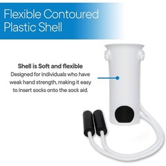 Deluxe Sock Aid Helper with Long Foam Handles for Regular Socks Easy Use