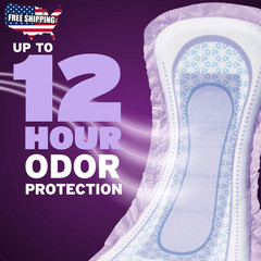 Overnight Incontinence & Postpartum Pads for Bladder Leaks, 8 Drop, 36 Count👌✅