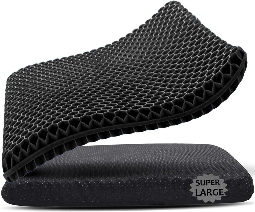 19×19″ Gel Seat Cushion, Extra Large Pressure Relief Chair Pad for Home Office .