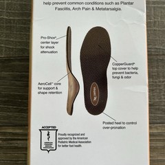 Aetrex L420 Compete Orthotics Insoles Women’s Size 9 Low & Flat Arch