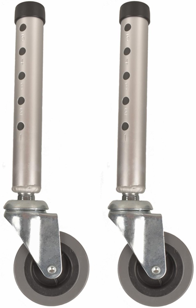 Walker Wheels, Swivel Universal Caster Wheel with 5 3 inches, Silver