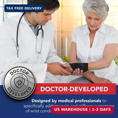 Doctor Developed Wrist Brace, Wrist Wraps for Carpal Tunnel Arthritis, Tendoniti