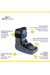 Medical Full Shell Cam Walking Boot with Air Pump- Short- Foot Pain Recovery