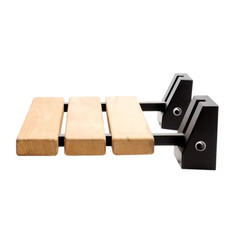 15.75 In. W X 4.25 In. D Wall-Mounted Shower Seat with Black Matte Joints in Nat