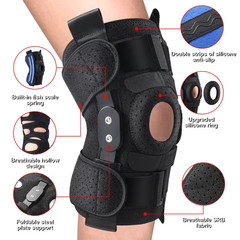 Hinged Knee Brace with Side Stabilizers Adjustable Knee Support Pain Relief