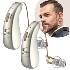 1 Pair Hearing Aids for Seniors Rechargeable Hearing Aid with Noise Cancelling