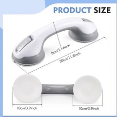 2 Pack Shower Grab Bar 12″ Shower Suction Bar Handle Bathroom Safety Grip Handle
