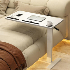 Adjustable Overbed Table with Wheels & USB Port for Home or Hospital Use
