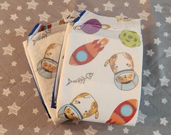 Bambino Catstronaut Medium Adult Baby Diaper – Plastic Backing – Pack of 2 ABDL