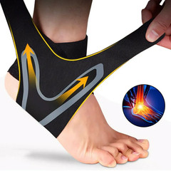 Copper Ankle Support Brace Compression Sleeve Socks Elastic Foot Pain Relief