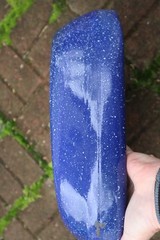 Vintage Blue speckled Porcelain Enamel Metal Bed Pan