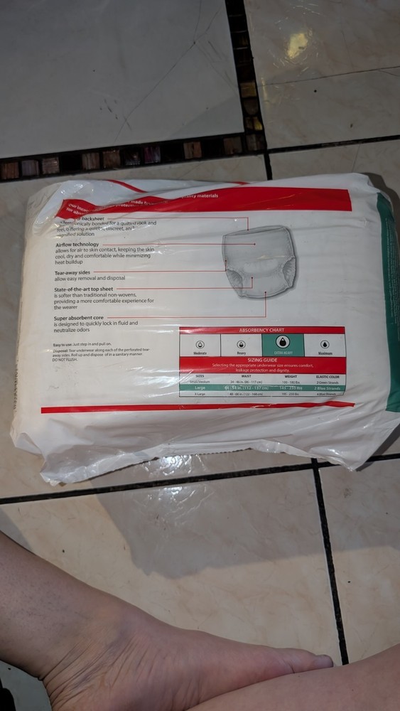 Cardinal Health Adult Incontinence Briefs Extra Heavy Absorbency Size Large Pack