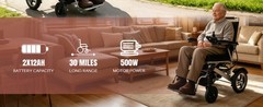 Electric Wheelchairs for Adults & Seniors Foldable 30 Miles Long Range