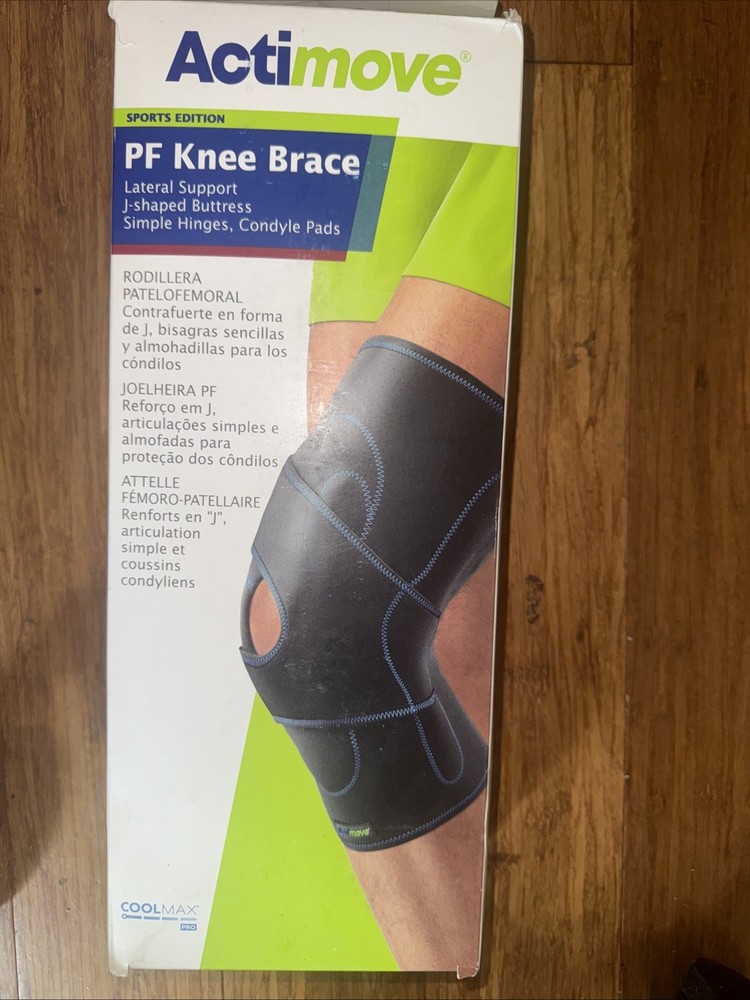 Actimove Knee Brace Wrap Around, Polycentric Hinges, Condyle Pads Black 3X-Large