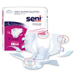 Seni Incontinence Brief Breathable / Overnight S-LA09-BQ1 Severe 18 Ct