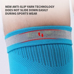 2x Knee Sleeves Copper Silver Compression Brace Support Sport Joint Injury Gel