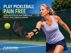 FlexaMed Tennis Elbow Counterforce Brace Strap – Golf, Pickleball Gym Support