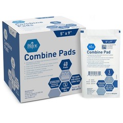 High Absorbency ABD Pads 5×9 Inch, 40 Sterile Wound Dressings, Latex Free, Singl