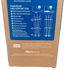 SOLE Active Wide Medium Footbeds Insoles Men’s 8 Women’s 10 EU 41 Open Box