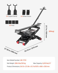 Portable Air Car Lift 3 Ton Capacity, 21.7″ Height, Heavy-Duty for SUVs & Sedans