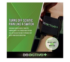 BeActive Plus Adjustable Sciatica Pain Relief Brace Black Neoprene Calf Wrap