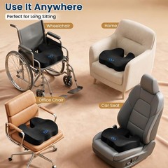 Seat Cushion,Thick Memory Foam Cushions for Office Chair, Car Seat,