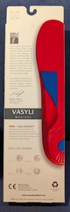 Vasyli Custom Full Length Insoles, Red, Small