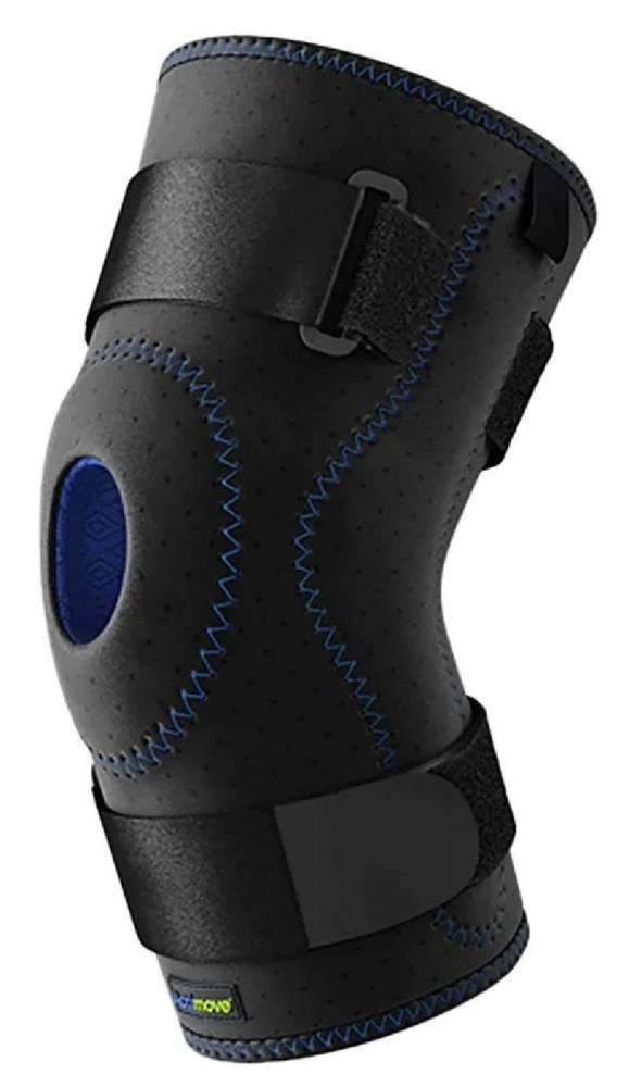 Knee Brace Adjustable Horseshoe, Simple Hinges, Condyle Pads (Black) 3X-Large by