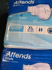 2 Packages Of 20 Count Attends Briefs Ck 58-63 Inches