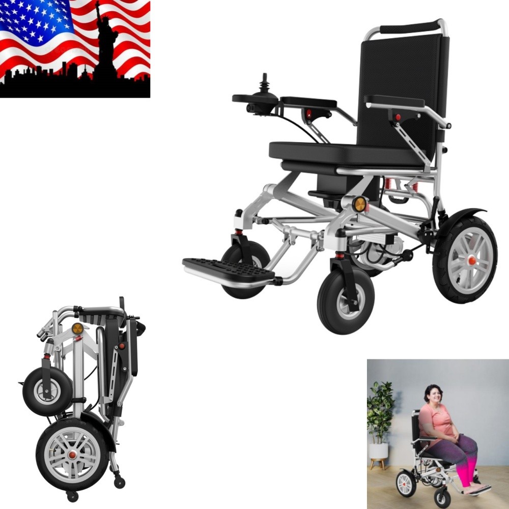 Lightweight Foldable Electric Wheelchairs 38LB For Adults All Terrain 500W Moter