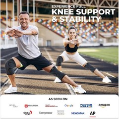 Compression Knee Brace for Women & Men, 2-Pack Knee Brace for Running Knee Pa…