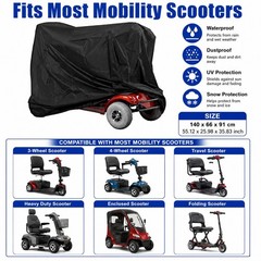 All Season Mobility Scooter Cover 55in Waterproof Heavy Duty Wheelchair Rain Sun
