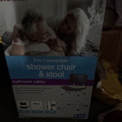 Drive Medical 2-in-1 Shower/Bath Chair Stool, Adjustable Height, 400 lb