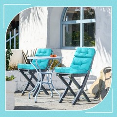 Geelin 2 Pcs High Back Patio 112 x 53 x 10 cm/ 44 x 20.8 x 3.94 inch, Blue