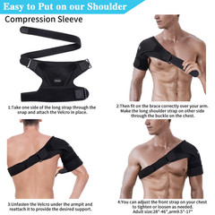 Shoulder Brace Support Compression Sleeve Torn Rotator Cuff Relief Joint AC Pain