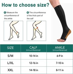 Fabric Soft Foot Care Ball of Foot Cushions & Zipper Compression Socks Calf Knee
