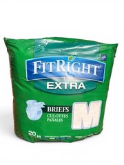 FitRight OptiFit Extra Adult Briefs – Medium – Ultra Absorbency – 20 Ct Sealed