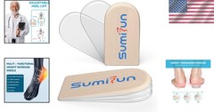 Soft Gel Heel Lift Inserts – Customizable 3-Layer Design for Superior Relief