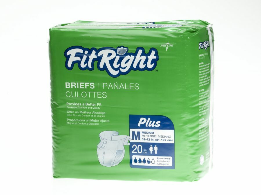 FitRight Plus Briefs Medium, 20 Count