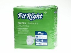 FitRight Plus Briefs Medium, 20 Count