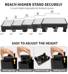 LIFTOZA 5-Level Adjustable Step Stool, 700 LBS Capacity Safety Bed Step for Seni