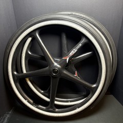 X-Core brand 5-spoke wheelchair wheels 24-inch 1 3/8” Airless Tires