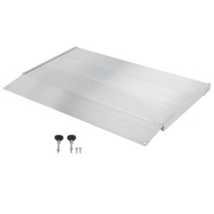 4.38″H 700lbs Capacity Threshold Ramp Bridge Portable Aluminum Angled Entry