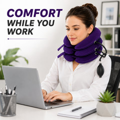 Inflatable Cervical Neck Traction Device Adjustable Neck Stretcher Pain Relief